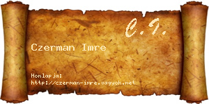 Czerman Imre névjegykártya
